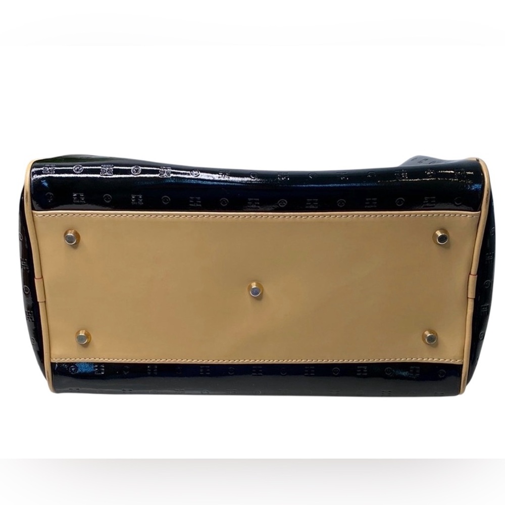 Arcadia - Black Patent Calfskin Leather Top Handle Bag and Crossbody, NWOT - Picture 4 of 6